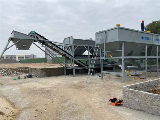 Computerized Mobile Soil Mixing Plant Equipment 120KW With Horizontal Cement Bin