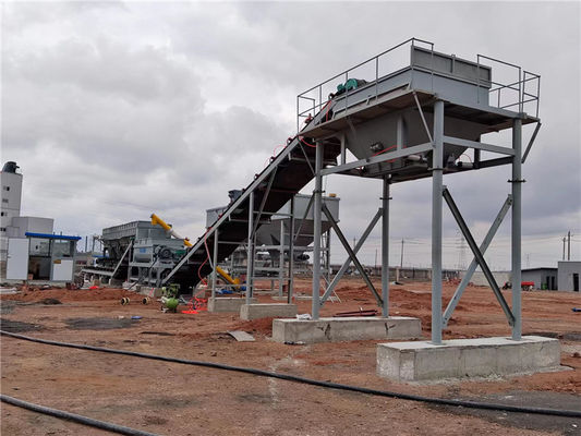Computerized Measuring Soil Cement Mixing Plant 140KW 500t/H High Efficiency