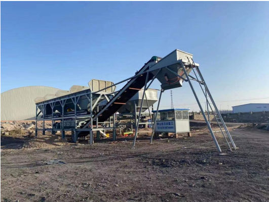 Skirt Belt Mobile Stabilized Soil Mixing Station With Horizontal Cement Silo